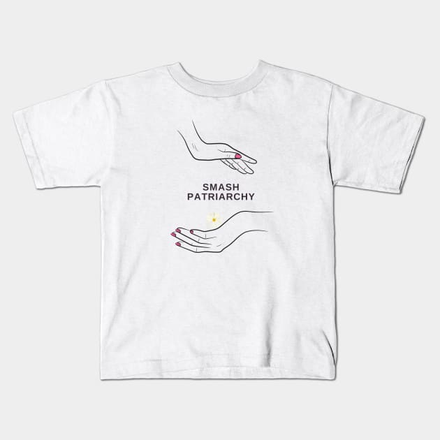 Smash Patriarchy Kids T-Shirt by Bohemian Designer